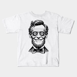 Bitcoin Abraham Lincoln Funny Cryptocurrency Crypto Trader Kids T-Shirt